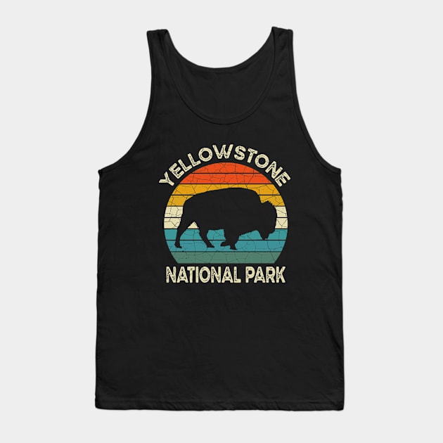 Yellowstone National Park Vintage, american bison Tank Top by UranusArts